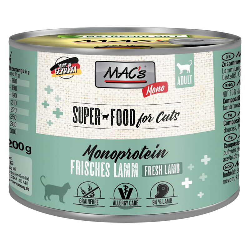 <免運>德國馬克 macs 貓 罐頭 主食罐 餐罐  馬克 德罐  貓罐 幼貓 主食 無穀 200g  12罐免運-規格圖5