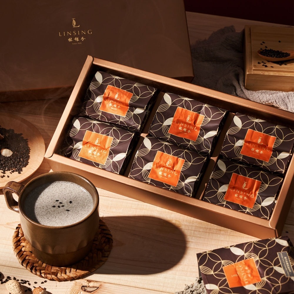 【Ginkgolin 林銀杏】經典黑芝麻杏仁粉600g甜(100gX6包)-細節圖2