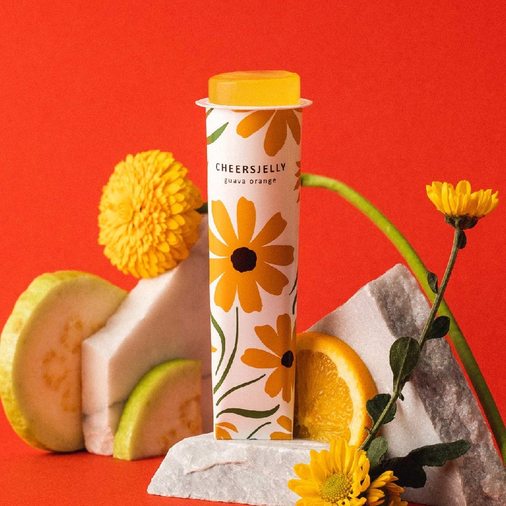 【CheersJelly】舉杯低卡蒟蒻凍396g(蜂蜜鳳梨*2盒+葡萄、蜜桃乳酸、芭樂柳橙各1盒)共5盒30根-細節圖3