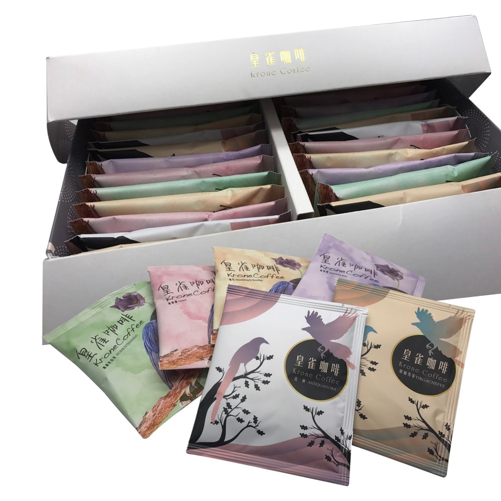 【Krone 皇雀咖啡】Krone皇雀 阿拉比卡濾掛式手沖咖啡超值禮盒組(30入)-細節圖2
