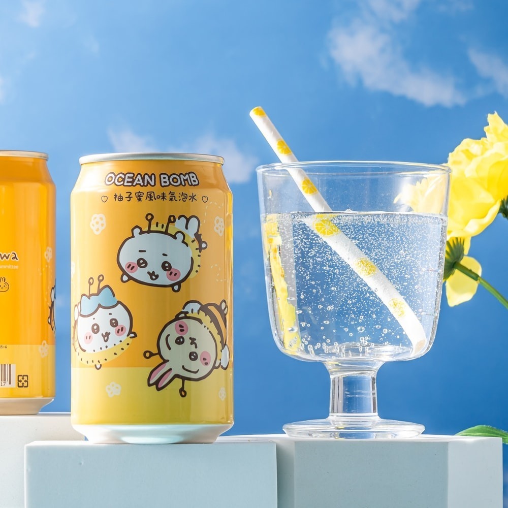 【Ocean Bomb】吉伊卡哇-柚子蜜風味氣泡水x1箱(24罐/箱)-細節圖4