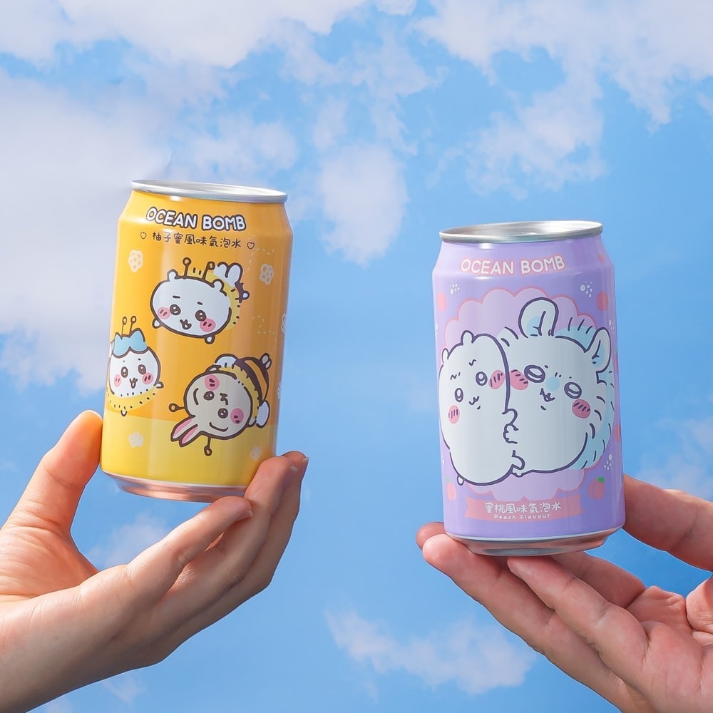 【Ocean Bomb】吉伊卡哇-蜜桃風味氣泡水x1箱(24罐/箱)-細節圖4