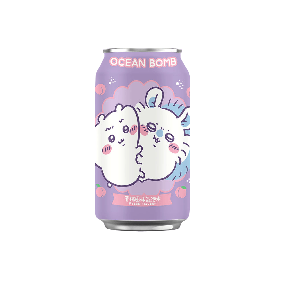【Ocean Bomb】吉伊卡哇-蜜桃風味氣泡水x1箱(24罐/箱)-細節圖2