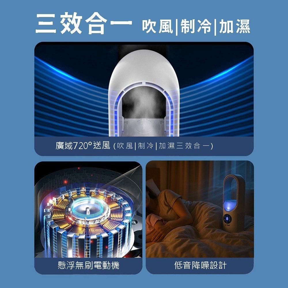 【CY 呈云】【LY 立元】USB冷風扇噴霧水冷桌面風扇 無葉風扇(LY-F001)-細節圖3