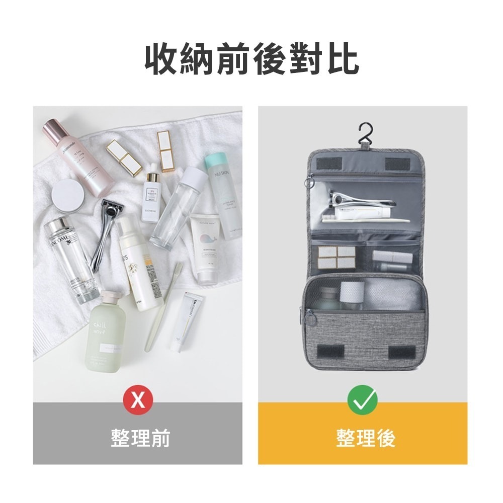 【Timo】大容量乾溼分離盥洗包 防水摺疊旅行收納包-細節圖2