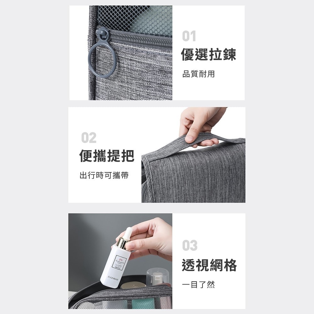 【Timo】大容量乾溼分離盥洗包 防水摺疊旅行收納包-細節圖9