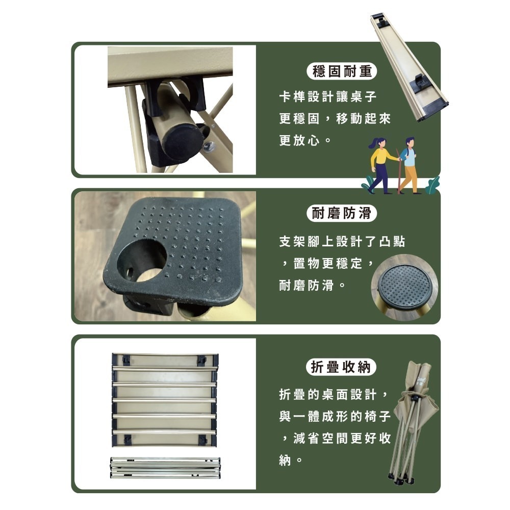 【CY 呈云】【GoodTravel龜速旅行】露營戶外輕便折疊桌 摺疊椅(桌/椅各1)-細節圖4