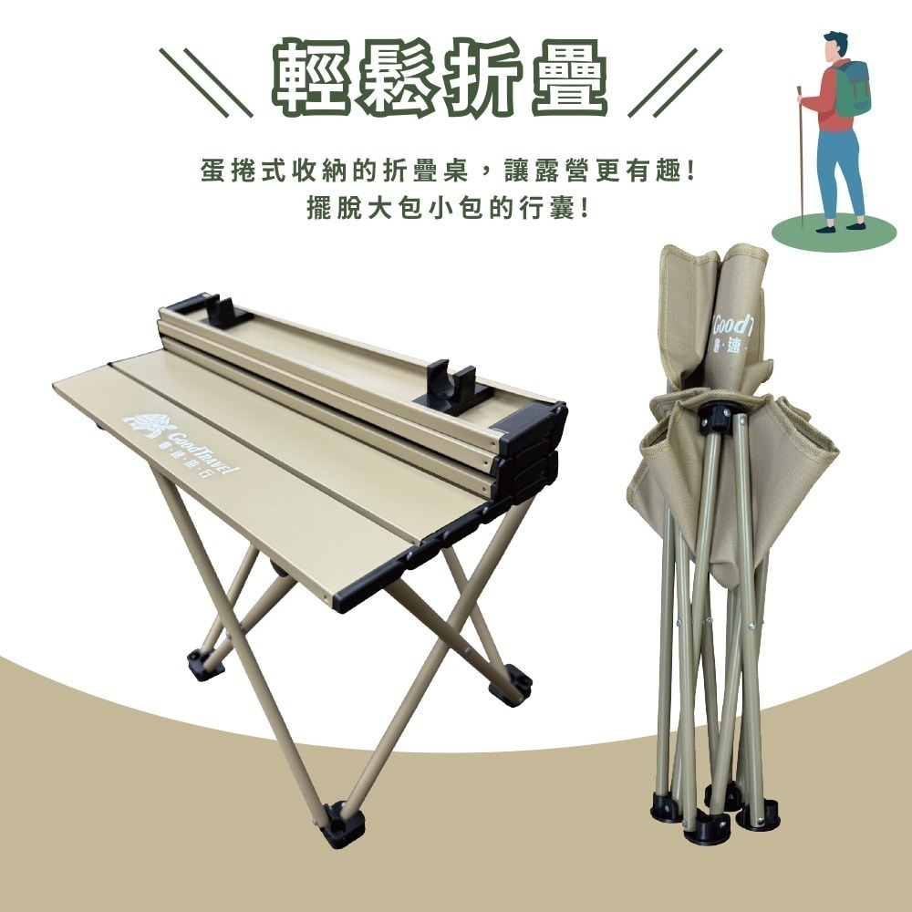 【CY 呈云】【GoodTravel龜速旅行】露營戶外輕便折疊桌 摺疊椅(桌/椅各1)-細節圖5