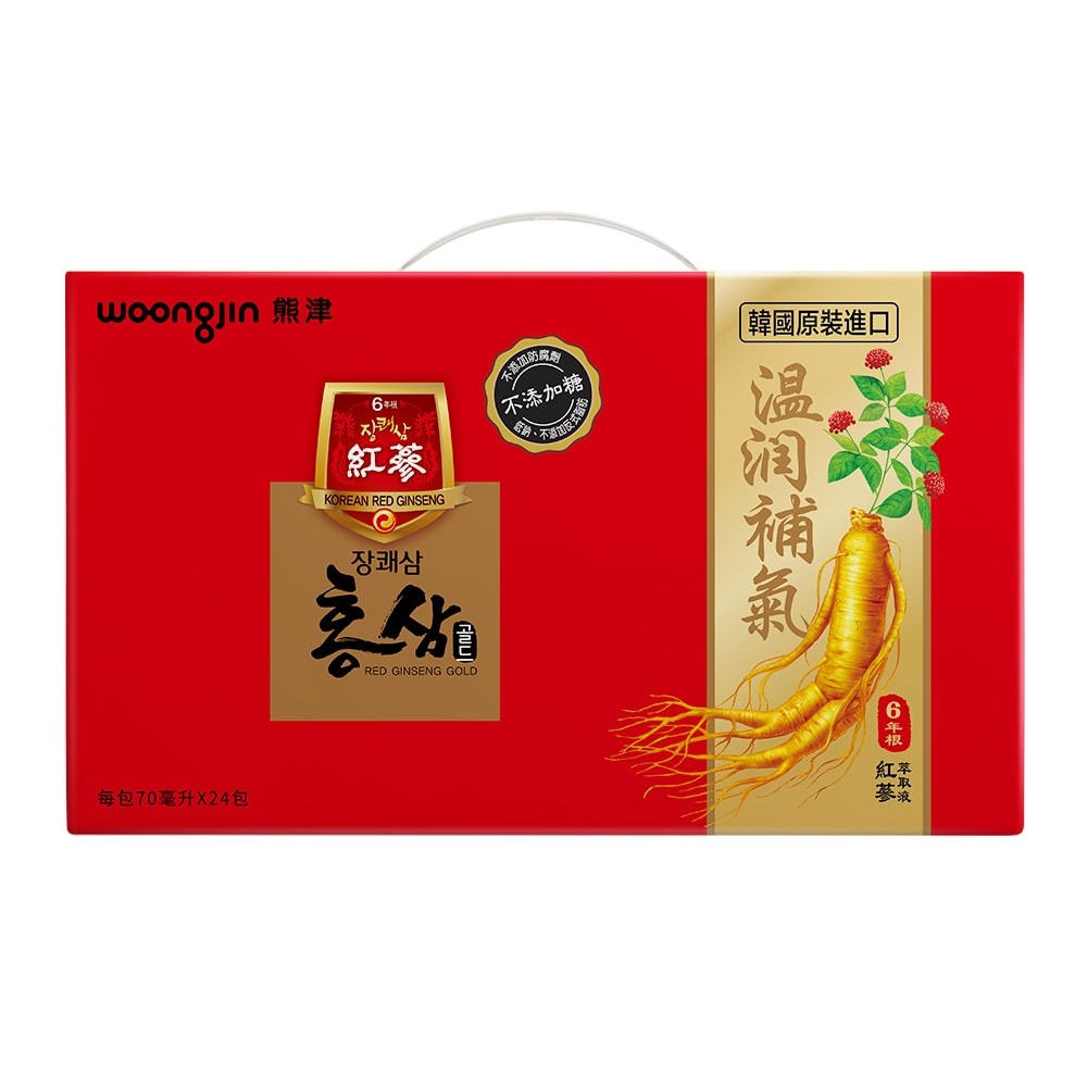【韓國熊津】不添加糖紅蔘飲禮盒(24入/組)買一送一，共2盒-細節圖3