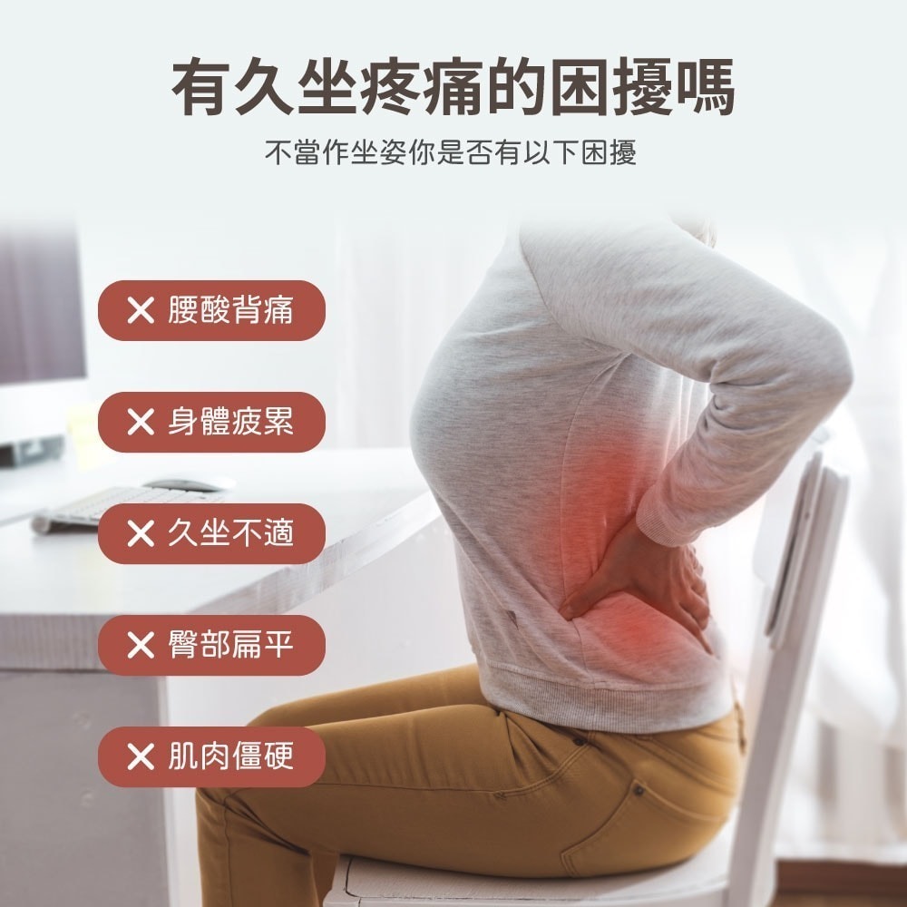 【寢室安居】釋壓慢回彈太空記憶棉坐墊/加高護腰靠墊-兩款可選-細節圖3