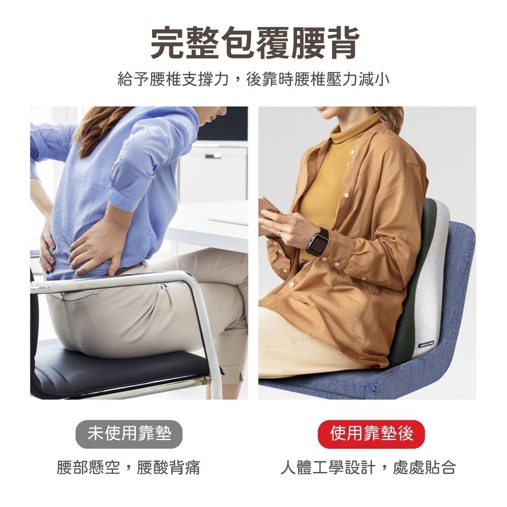 【寢室安居】釋壓慢回彈太空記憶棉坐墊/加高護腰靠墊-兩款可選-細節圖7