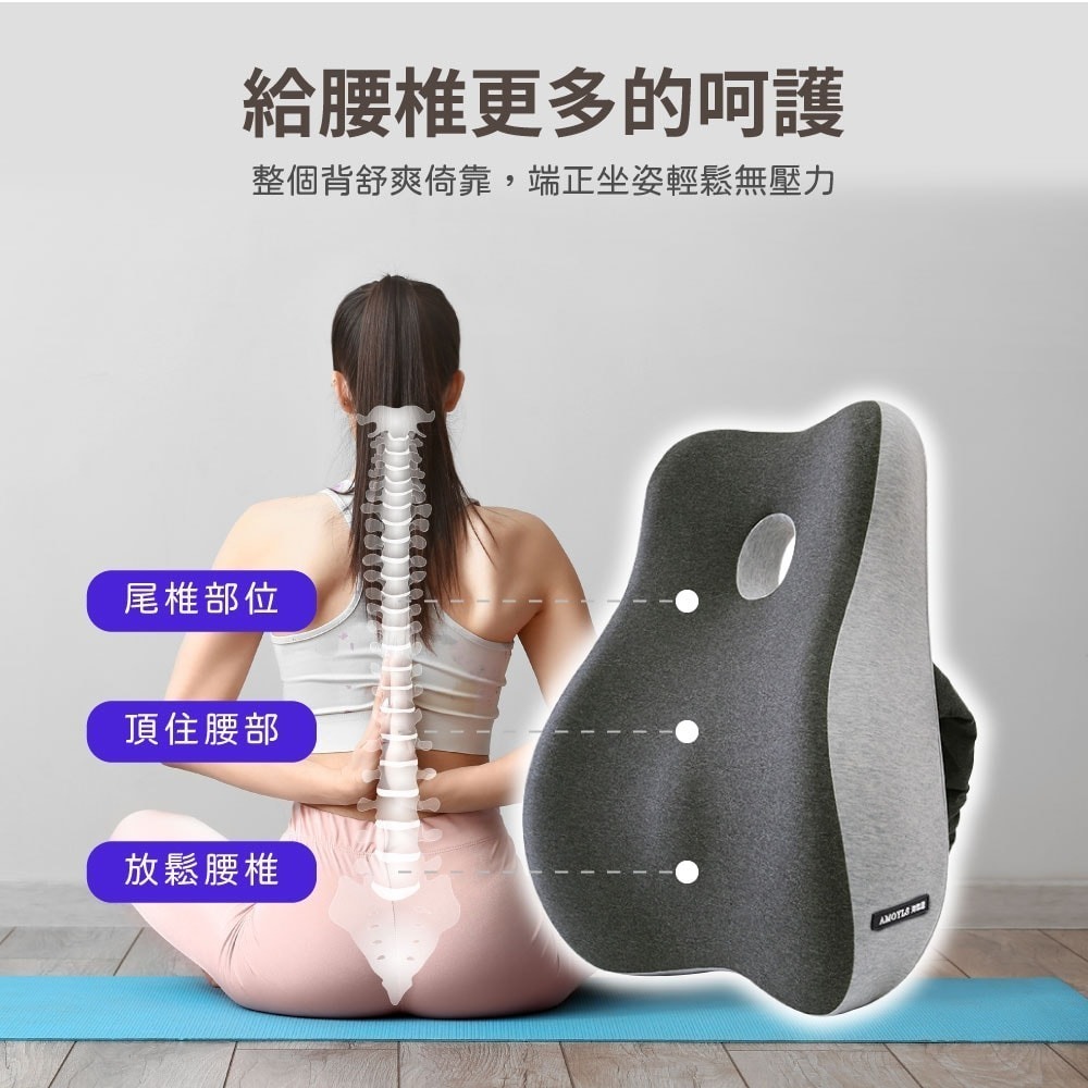 【寢室安居】釋壓慢回彈太空記憶棉坐墊/加高護腰靠墊-兩款可選-細節圖8