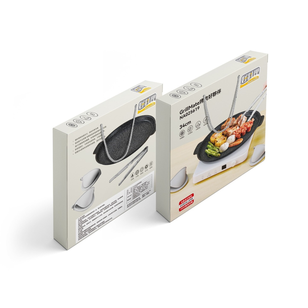 【好料理】GrillMate烤肉好夥伴組(烤盤x1,附烤肉夾x1,隔熱手指套x2)-細節圖3