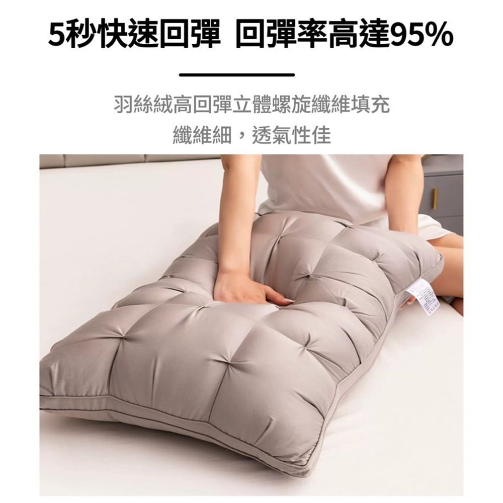 【NINO1881】買1送1 五星級石墨烯扭花立體枕(飯店枕/羽絲絨枕/石墨烯枕/枕頭)-細節圖6