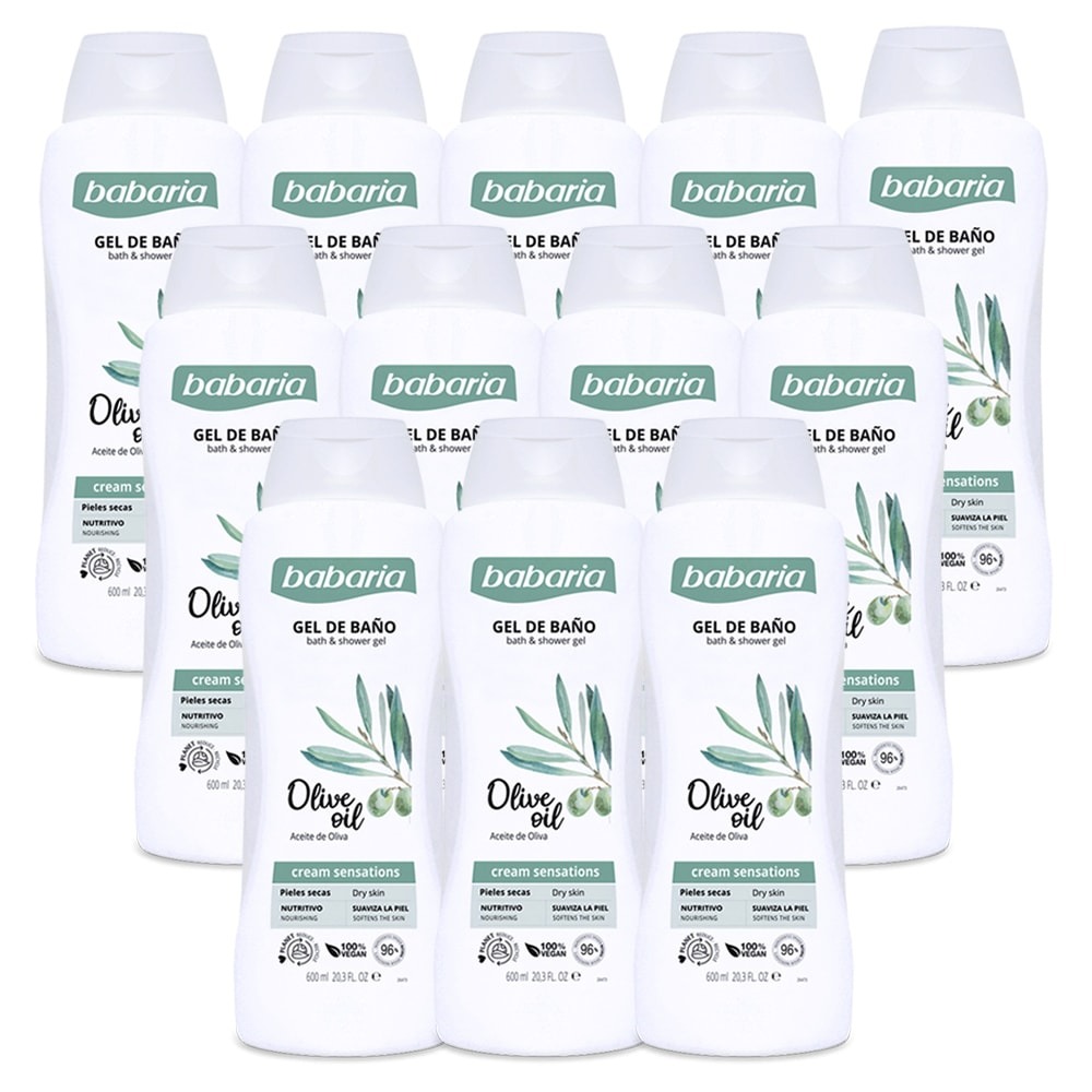 【Babaria】橄欖草本保濕沐浴露600ml[箱購12入]-細節圖2