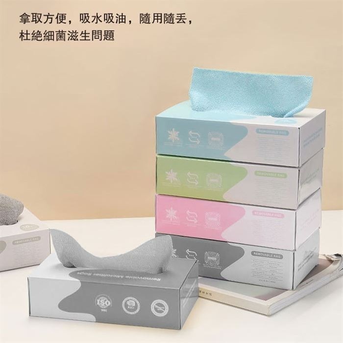【鮮拾嚴選】懶人福音 乾濕兩用抽取式抹布套裝(一盒20抽*4盒)(4色各1盒) x3入-細節圖2