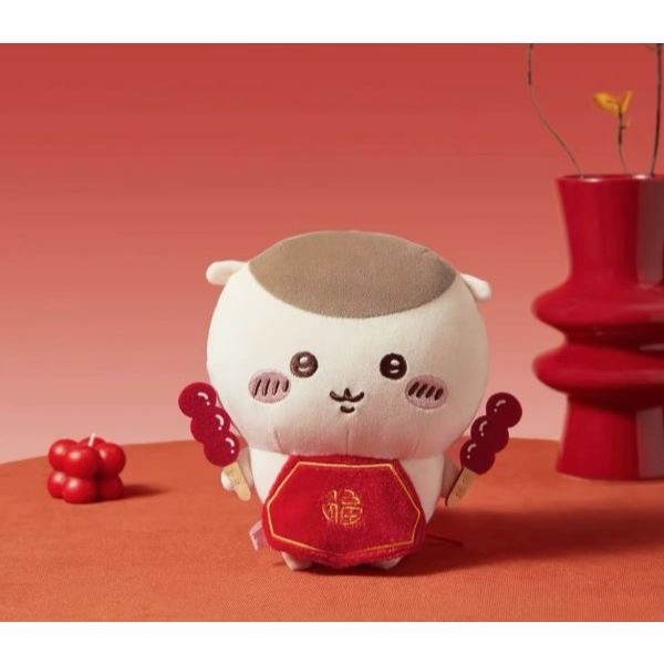 【名創優品MINISO🔥搶購現貨🔥】吉伊卡哇(小桃與粟子)新年限定 ~ chiikawa秒殺款大娃-規格圖3