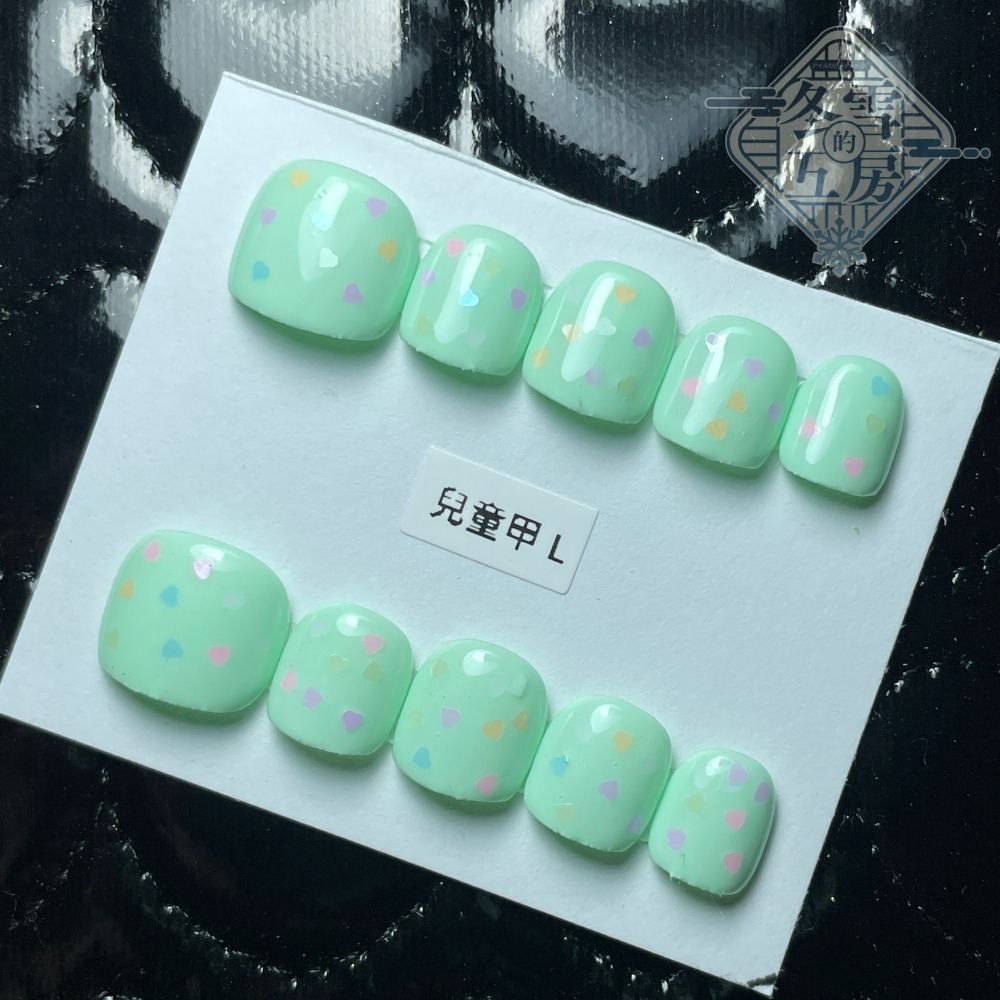 『彩色愛心』 兒童甲手工穿戴甲-細節圖3