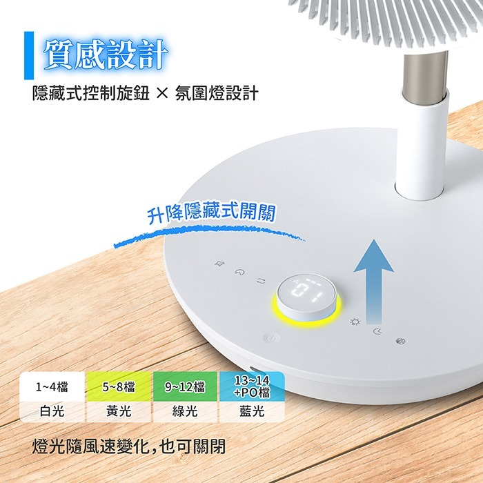 【ikiiki伊崎】14吋充電式摺疊桌立扇 IK-EF7101-細節圖11