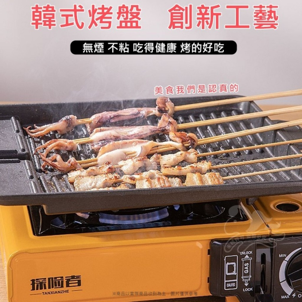 現貨，快速出貨🚚韓式多功能烤盤 韓式烤盤 多功能烤盤 麥飯石烤盤 卡式爐烤盤 瀝油烤盤 烤肉盤 烤肉 烤盤-細節圖2