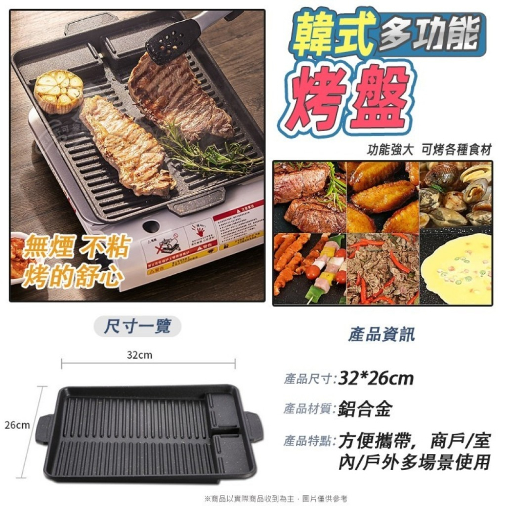 現貨，快速出貨🚚韓式多功能烤盤 韓式烤盤 多功能烤盤 麥飯石烤盤 卡式爐烤盤 瀝油烤盤 烤肉盤 烤肉 烤盤-細節圖4