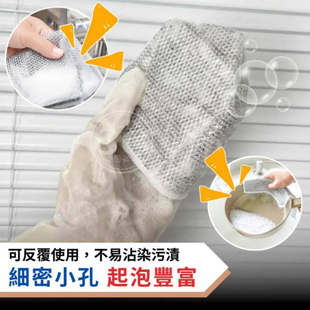 現貨，快速出貨🚚萬用銀絲清潔布(10入) 廚房抺布 洗碗布 鋼絲抹布 廚房抹布 油切抹布 不沾油抹布 乾溼兩用抹布-細節圖5