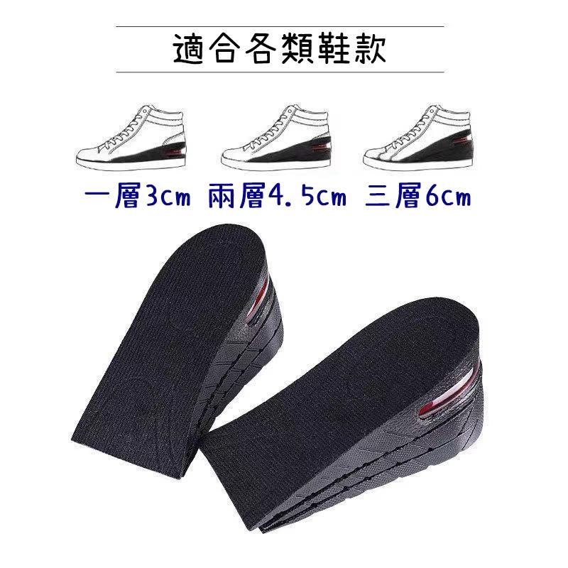 【香蕉生活館】💎 6CM 增高鞋墊 3CM 氣墊鞋墊 隱形鞋墊 內增高 減壓鞋墊 後跟墊 增高墊 減震後跟墊-細節圖9