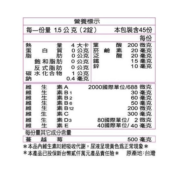 【三多】蔓越莓錠(90錠/瓶)-細節圖2