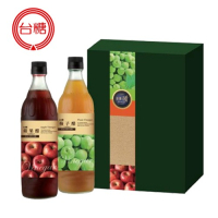 【台糖】台糖水果醋禮盒(蘋果醋600ml+梅子醋600ml/盒) 附提袋