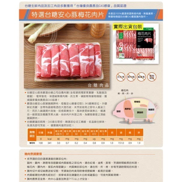 【台糖】台糖梅花肉片_1.5kg量販包-細節圖2