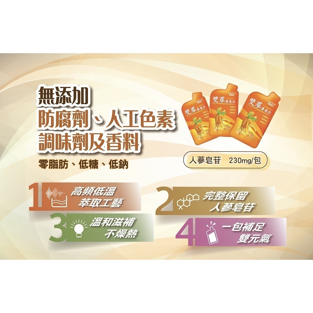 【台鹽生技】雙蔘養氣飲禮盒(50mlx10包/盒)-細節圖3