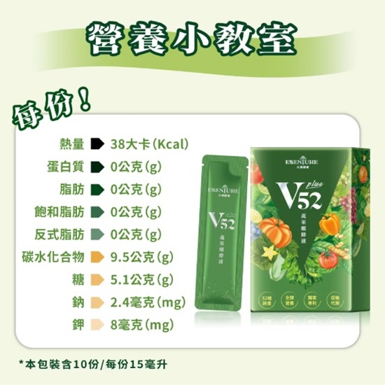【大漢酵素】V52 PLUS 蔬果維他植物醱酵液(10包/盒)-細節圖8