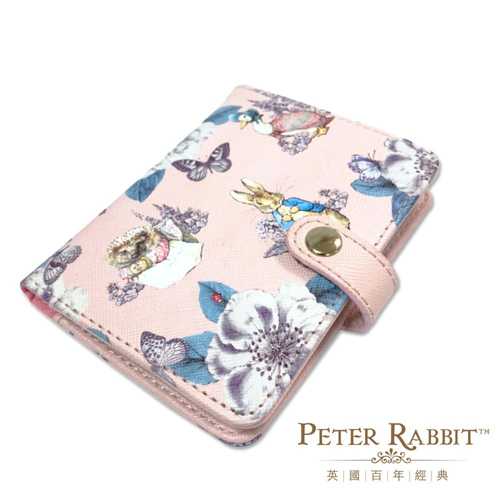 【PETER RABBIT】比得兔山茶花粉色卡片夾 隨身卡夾 信用卡套 卡片收納 超薄名片夾 簡約卡夾 銀行卡套-細節圖4