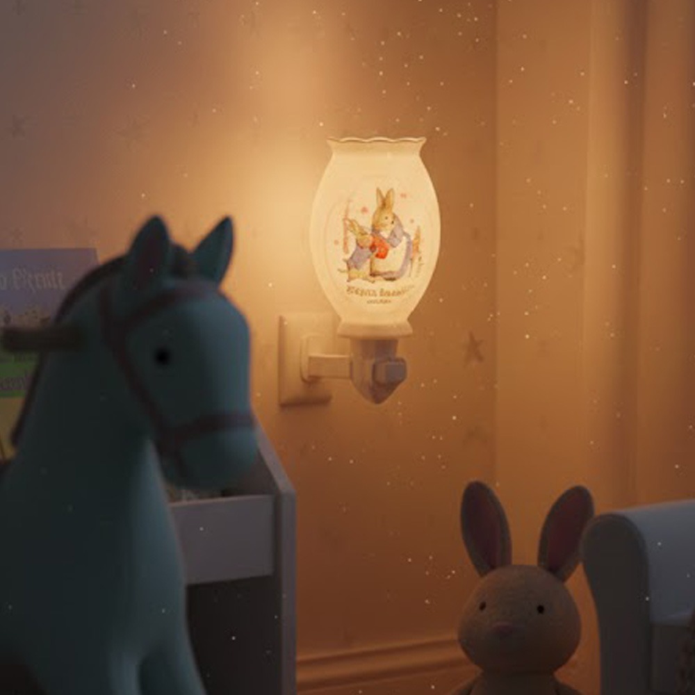 【PETER RABBIT】比得兔第三代小精油燈 陶瓷精油燈 陶瓷小夜燈 薰香燈 床頭燈 夜燈 比得兔小精油燈 台灣製造-細節圖5