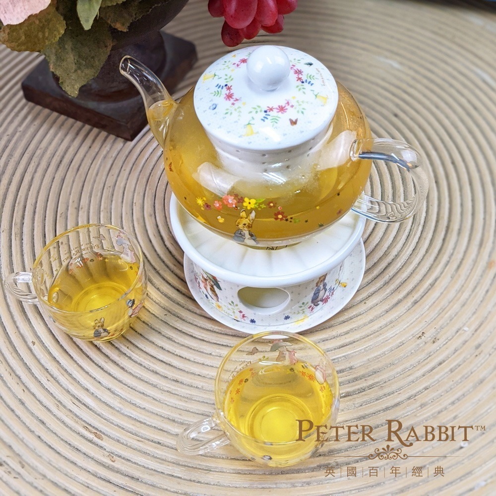 【PETER RABBIT】比得兔經典花茶壺 - 一壺二杯碟一點心盤-細節圖2