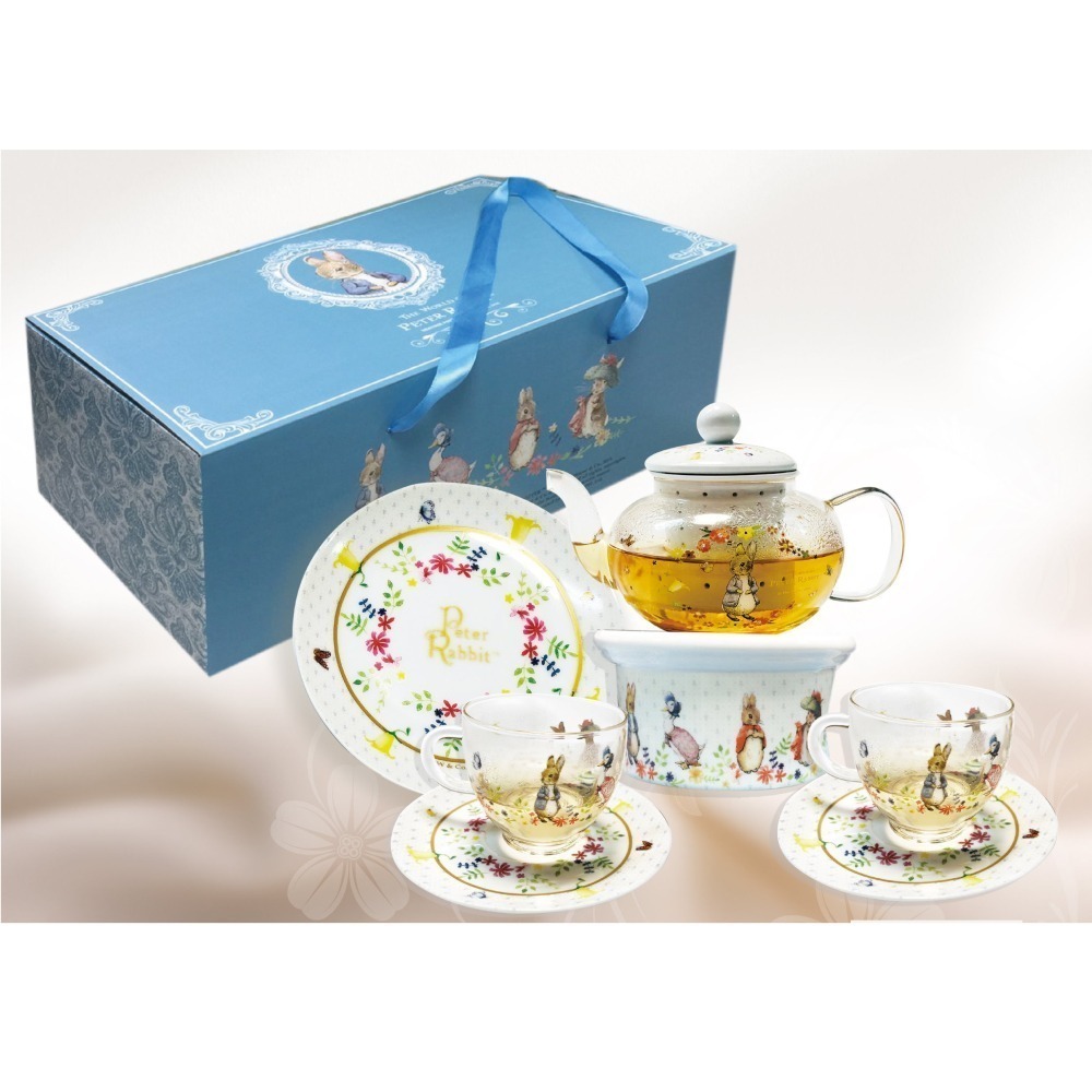 【PETER RABBIT】比得兔經典花茶壺 - 一壺二杯碟一點心盤-細節圖5