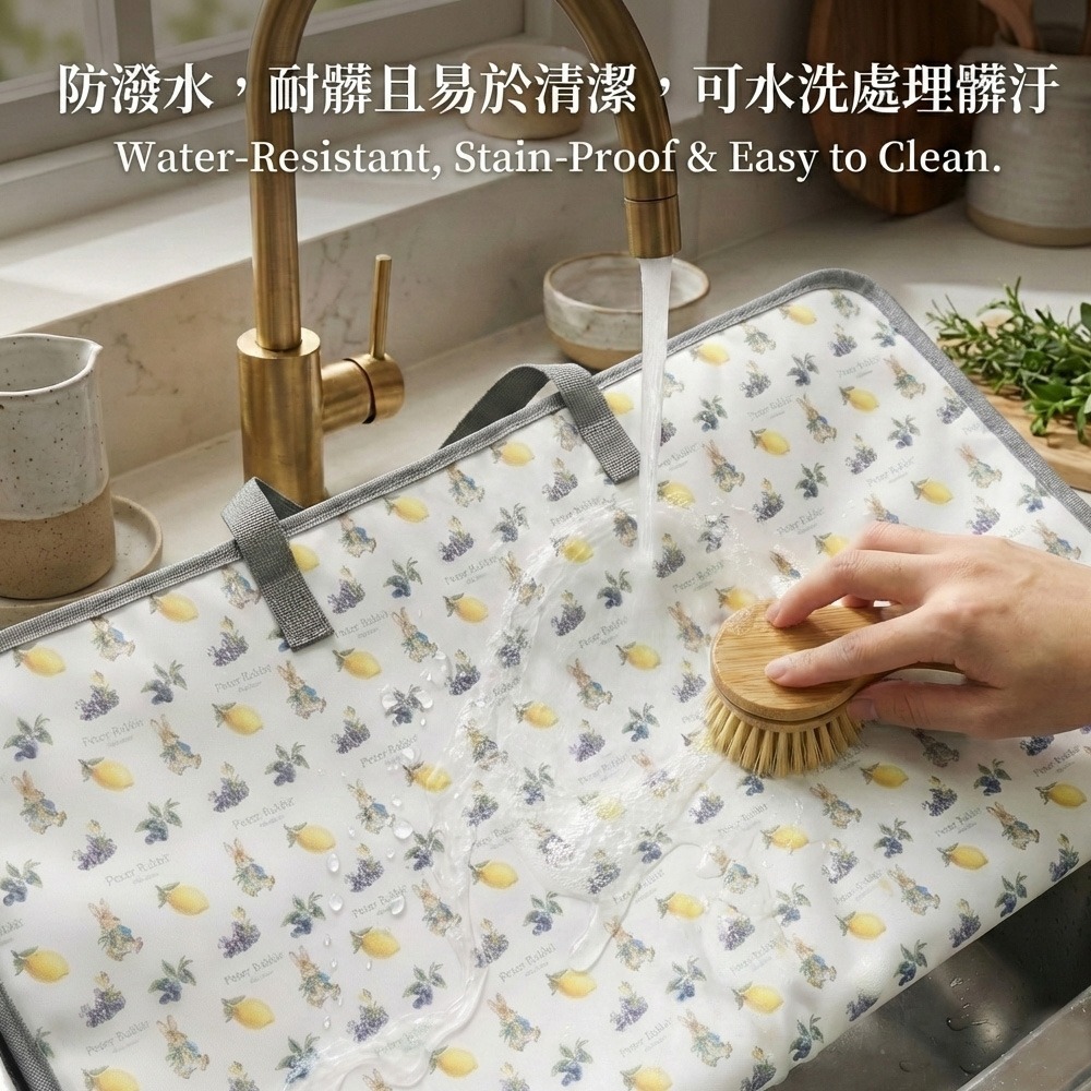 【PETER RABBIT】比得兔 春遊多功能野餐墊(袋) 露營墊 帳篷地墊 野餐輕便 露營防潮墊 防水野餐墊-細節圖2