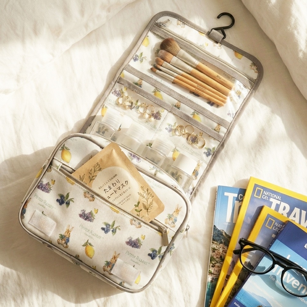 【PETER RABBIT】比得兔盥洗包  (洗漱包 旅行收納包 化妝包 過夜包 防潑水 出國 出差 旅行 露營)-細節圖6