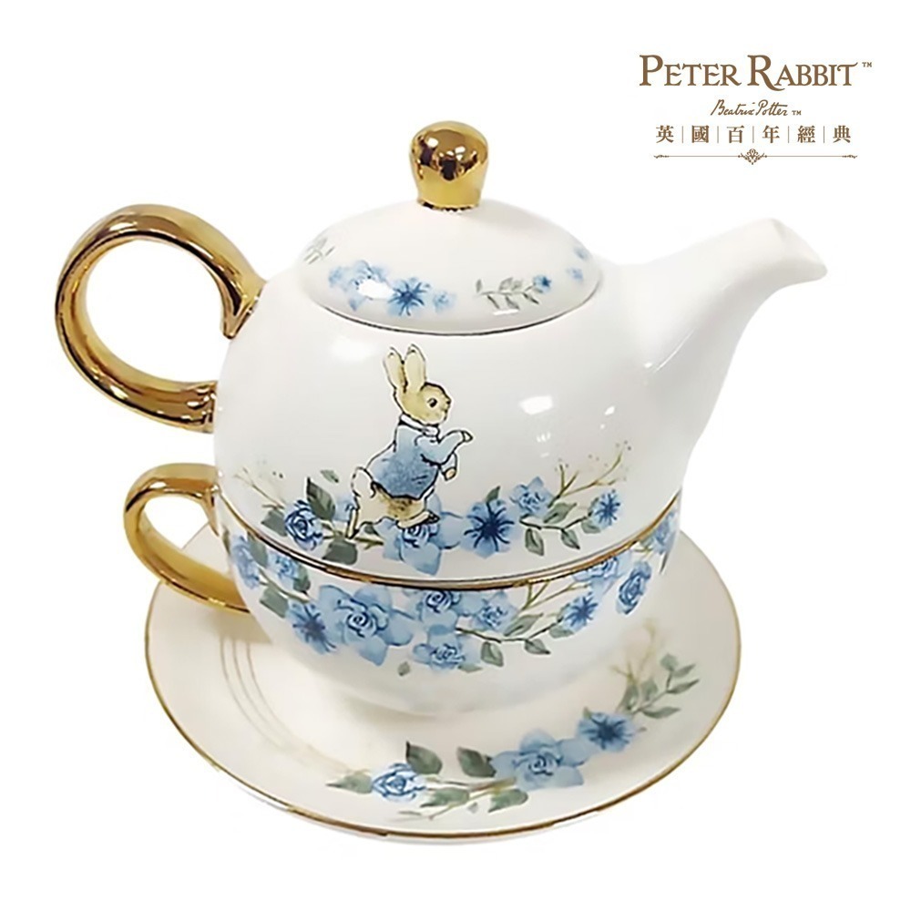 【PETER RABBIT】比得兔青花瓷子母壺杯盤禮盒組 茶壺杯盤禮盒 下午茶杯套裝組 禮盒組 交換禮物 YH1484-細節圖5