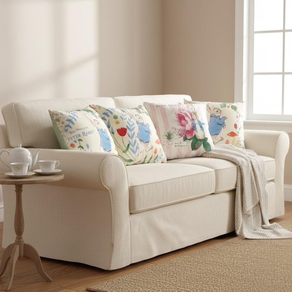 【PETER RABBIT】比得兔經典 2款超熱賣抱枕 靠墊 抱枕 腰枕 靠枕 飄窗靠墊 辦公 臥室 客廳-細節圖6