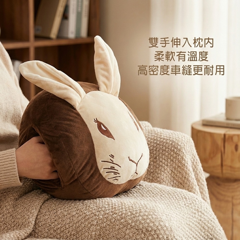 【PETER RABBIT】比得兔造型暖手枕 暖手枕 插手枕 抱枕 暖手抱枕 趴睡抱枕 可愛枕頭 靠墊 小枕頭 午睡枕-細節圖5