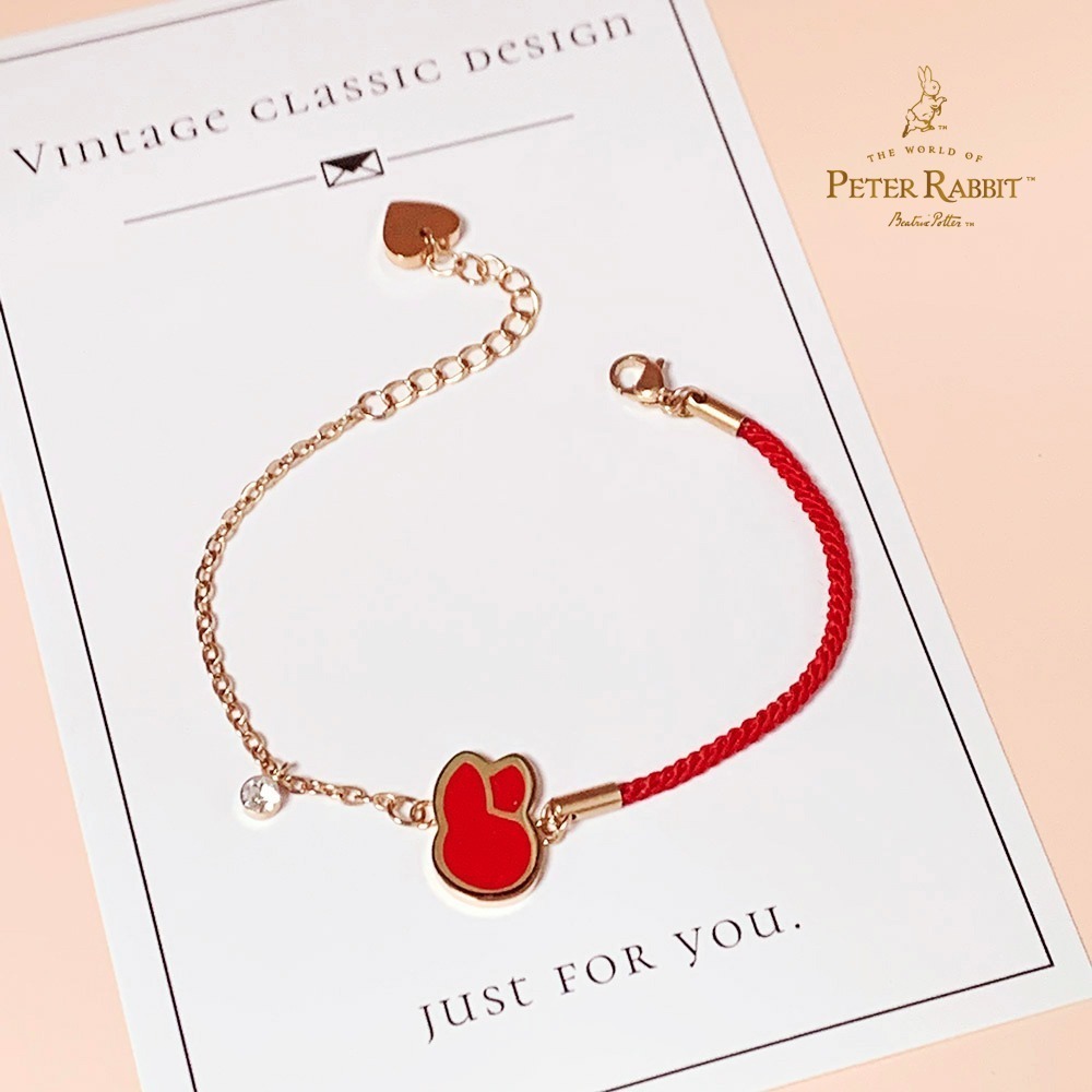 【PETER RABBIT】比得兔「紅繩喜兔」手鍊-細節圖6