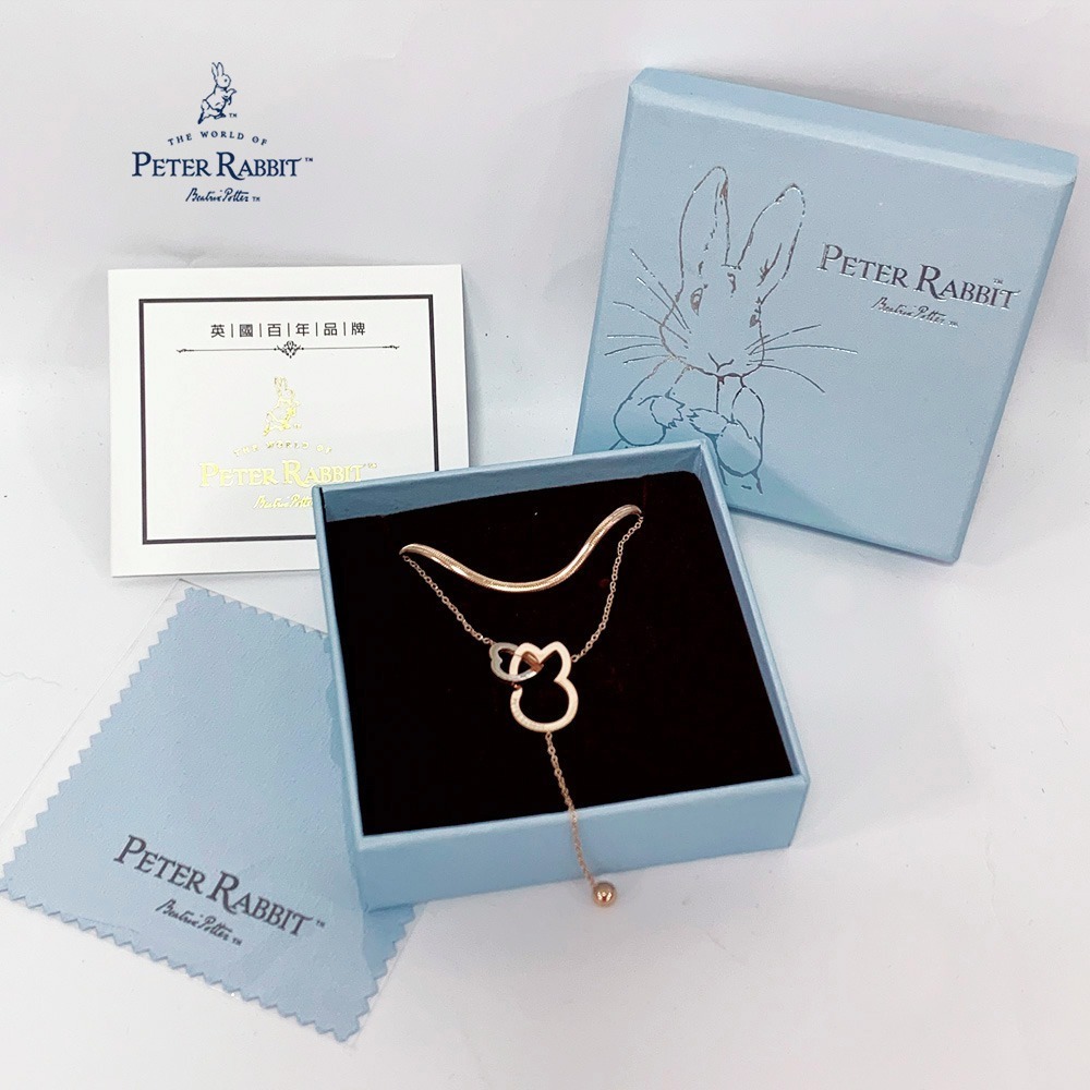 【PETER RABBIT】比得兔「戀鍊情深」雙層項鍊-玫瑰金-細節圖4