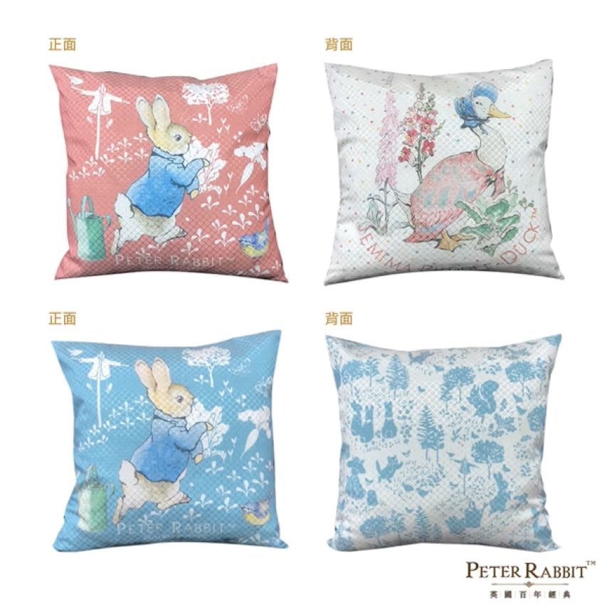 【PETER RABBIT】比得兔田園趣抱枕- 2 色可選 比得兔抱枕 抱枕 靠枕 靠墊 午安枕 沙發靠枕-細節圖4