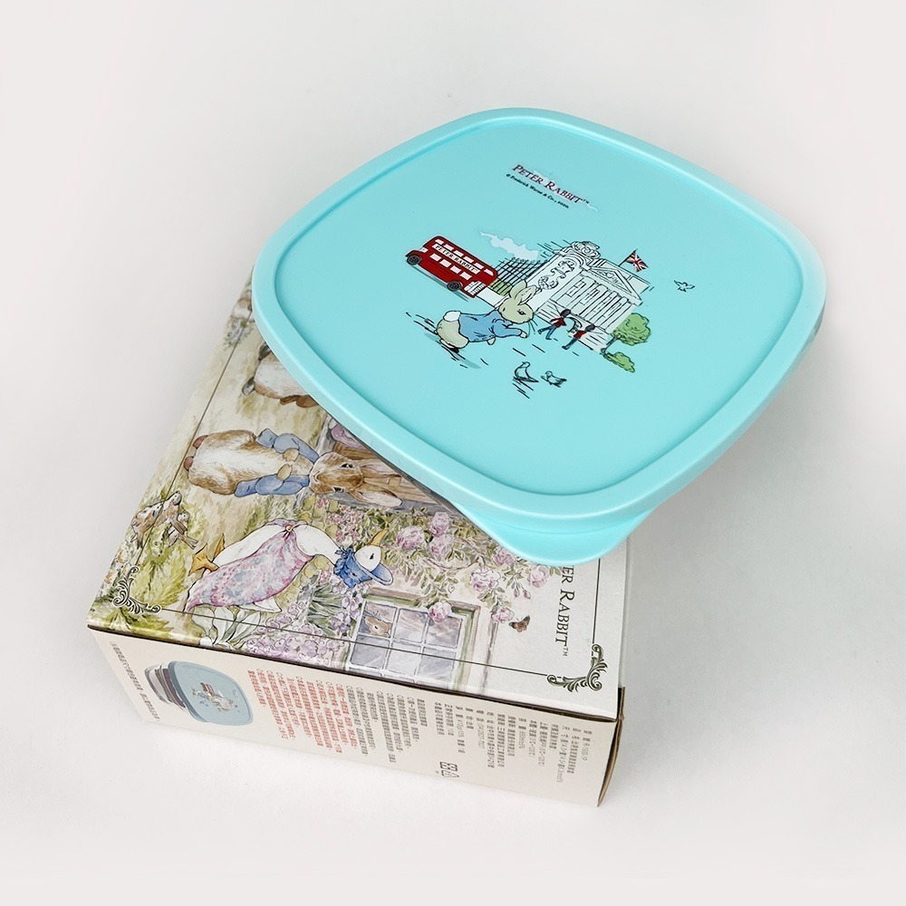 【PETER RABBIT】比得兔方形斜底玻璃保鮮盒 野餐 露營 密封盒 密封 餐盒 玻璃保鮮盒 玻璃飯盒 冷藏密封保鮮-細節圖2