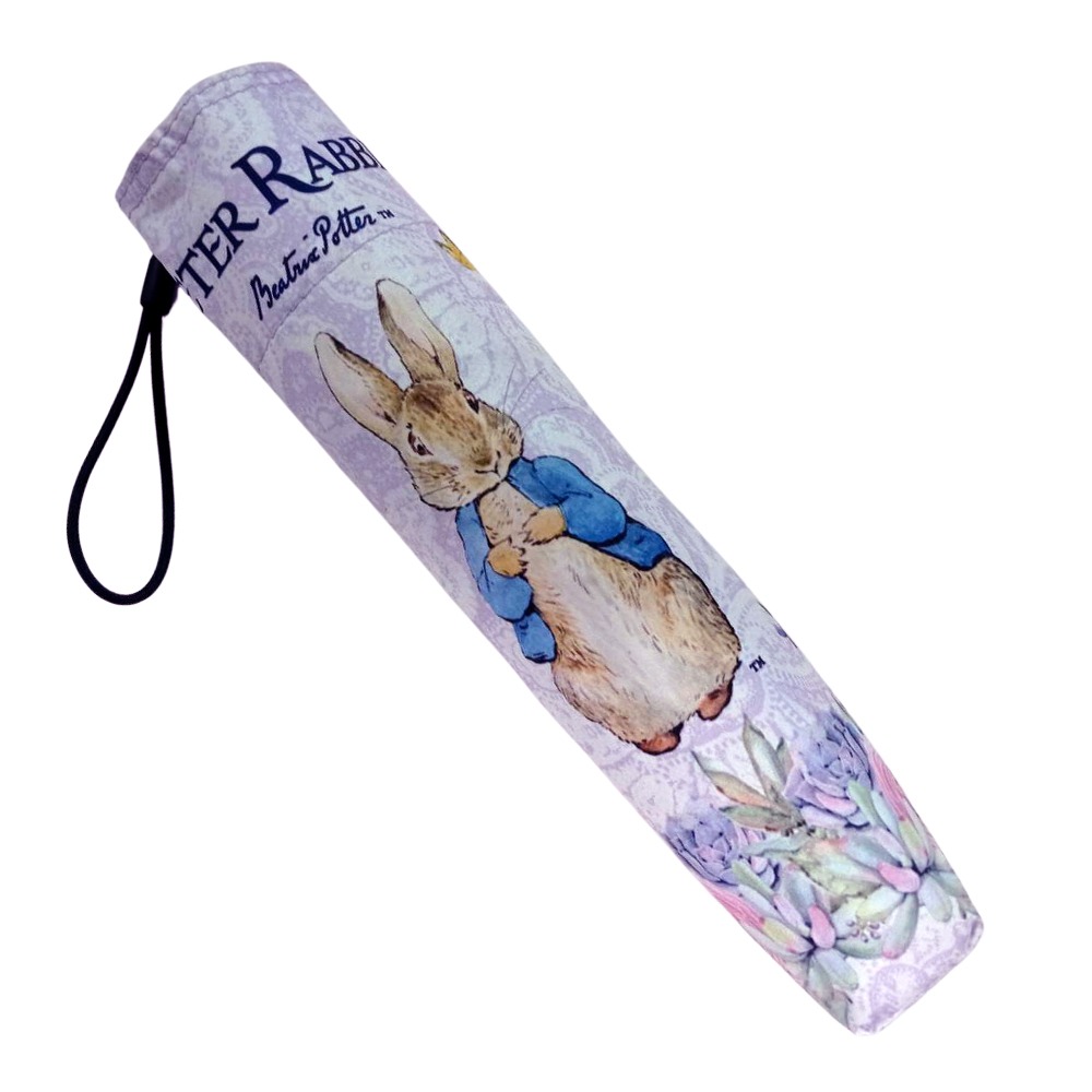 【PETER RABBIT】比得兔輕量晴雨傘 遮陽傘 雨傘 不透光 摺疊傘 晴雨傘 三折超細超輕手開傘 黑膠雨傘-細節圖5