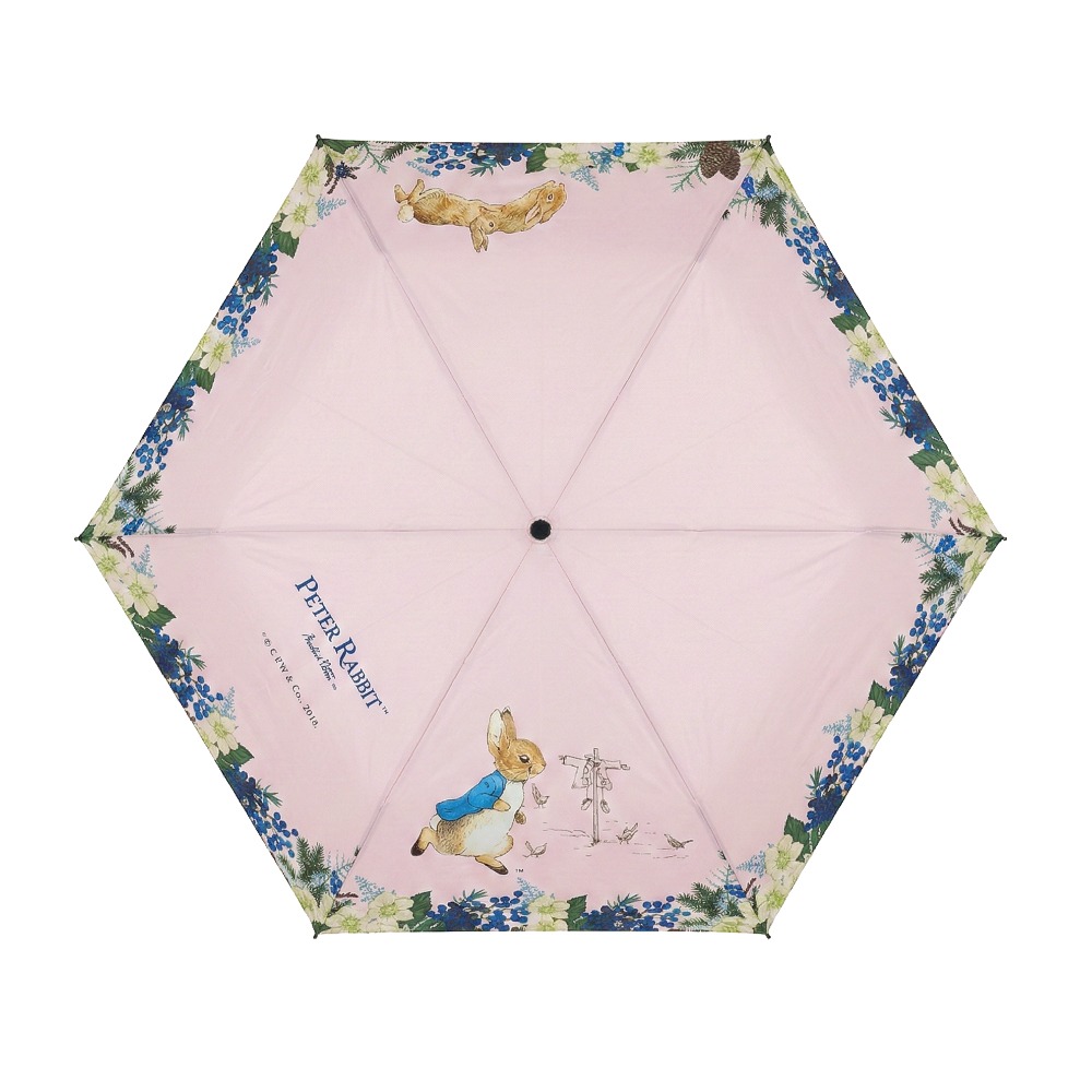 【PETER RABBIT】比得兔輕量晴雨傘 遮陽傘 雨傘 不透光 摺疊傘 晴雨傘 三折超細超輕手開傘 黑膠雨傘-規格圖8