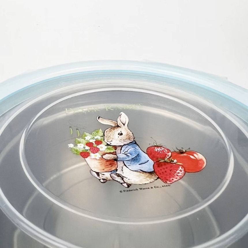 【PETER RABBIT】比得兔304不銹鋼三件式圓形保鮮盒 不銹鋼保鮮盒 便當盒 餐盒 冰箱保鮮盒 圓形保鮮盒-細節圖2