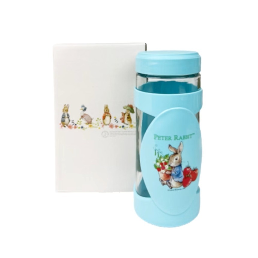 【PETER RABBIT】比得兔時尚玻璃隨身杯 - 附手把-細節圖2