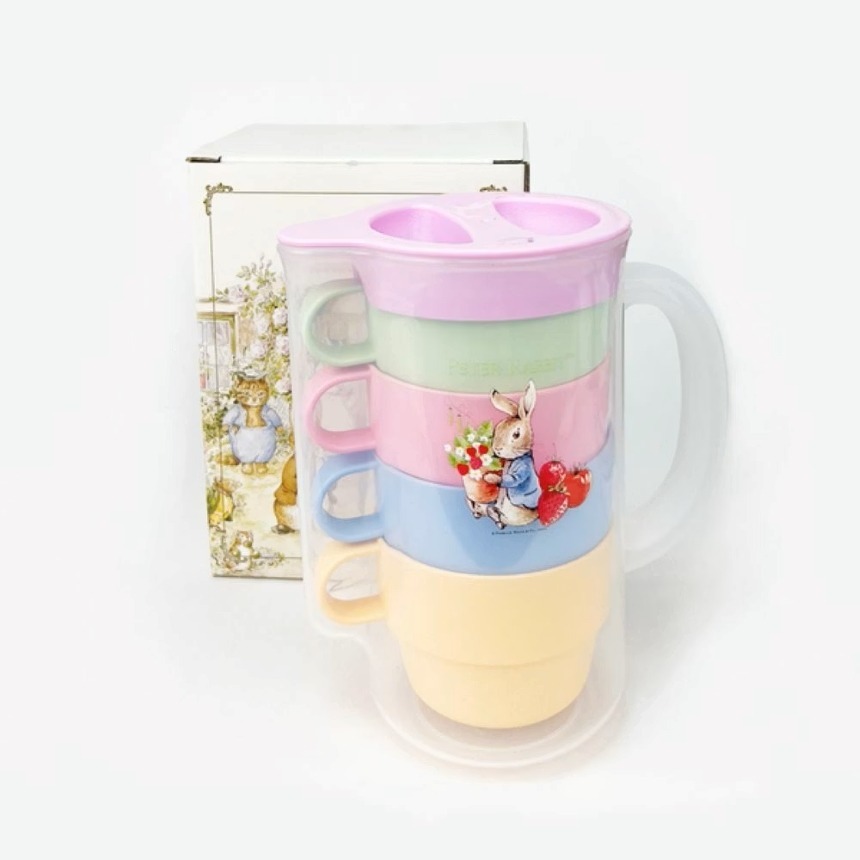 【PETER RABBIT】比得兔繽紛饗宴收納水壺  一壺四杯組-細節圖2